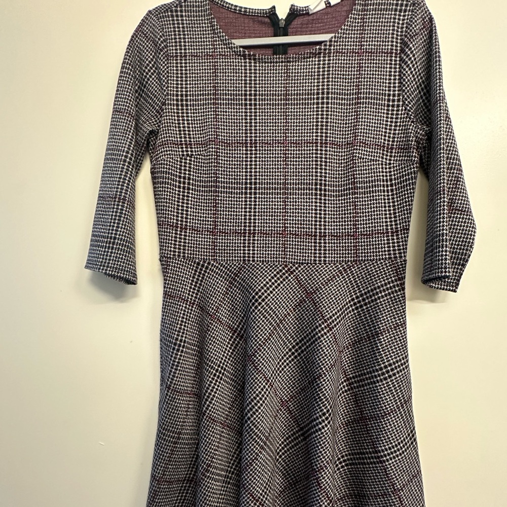 Gap plaid fit and flare dress